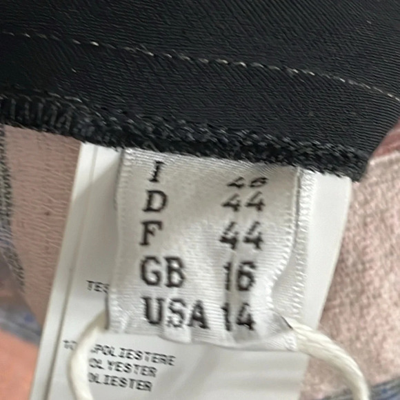 Cedric Charlier Mixed Media Cap Sleeve Blouse - NEW - Size 14 (US) - Picture 6 of 10